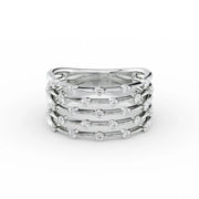 1.00 TCW Round Cut Moissanite Wedding Band Mapple Gems